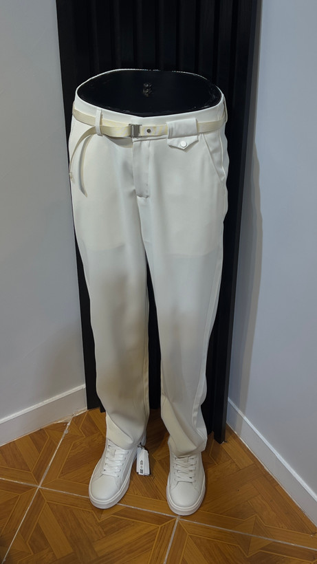 شلوار پارچه ای سفید تولید چین